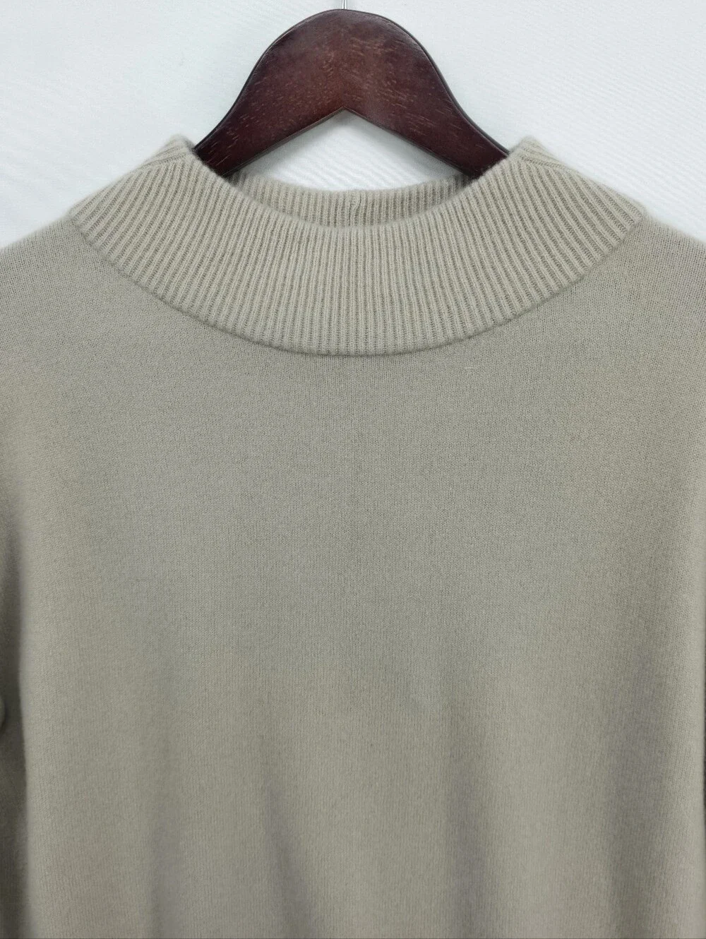 Rag & Bone 100% Cashmere Mock Neck Sweater Taupe Oversized Size Medium